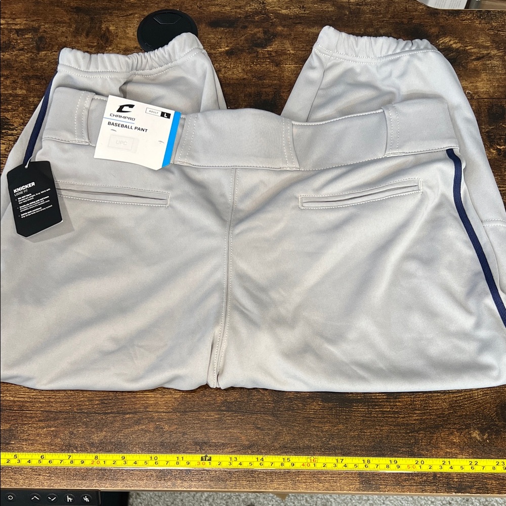 Champro Gray Baseball Pants Men’s L 36-38 Knicker Style Sport Uniform